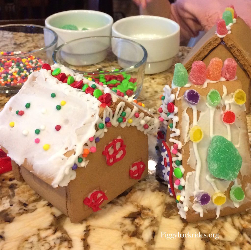 messy gingerbread houses