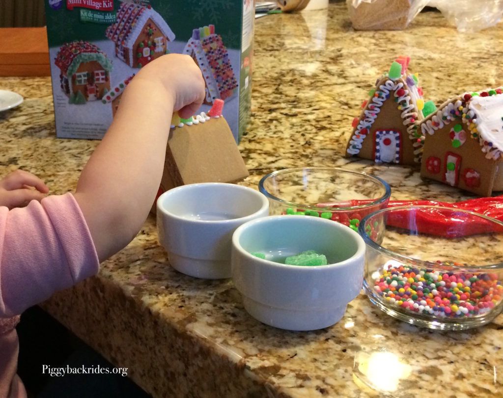 Gingerbread house candy toddler preschooler activity