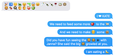texting with a 2-year-old