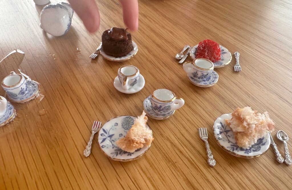 tiny tea party setup