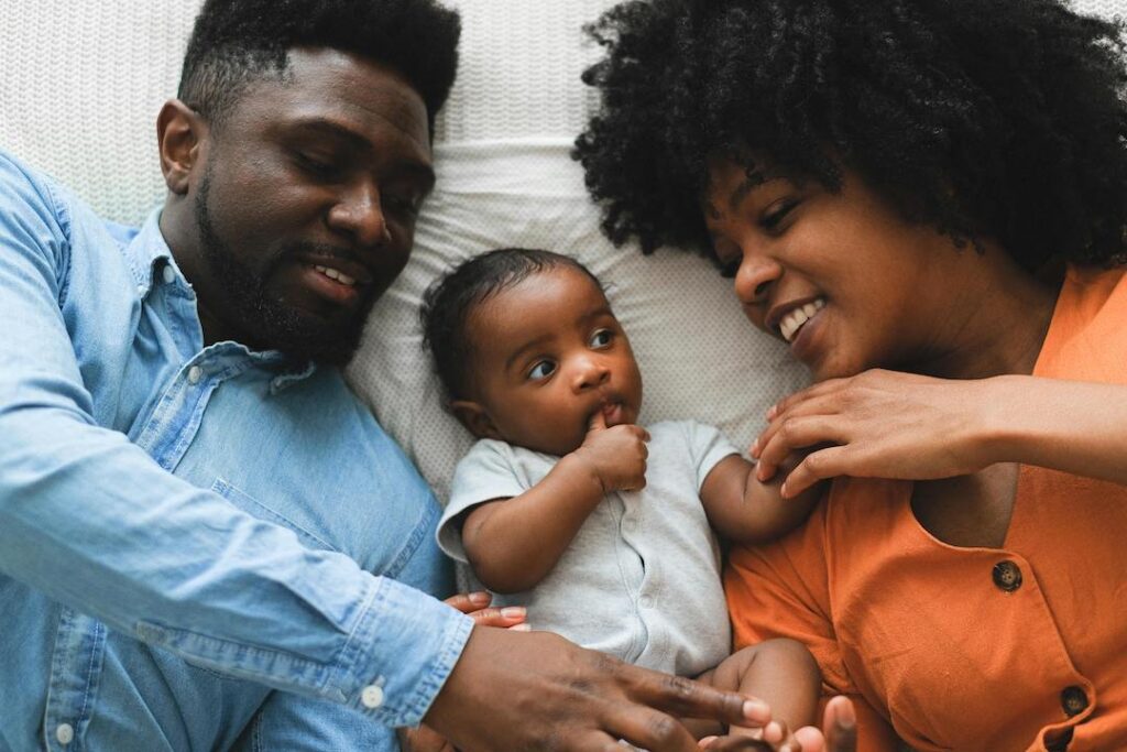 parents with new baby