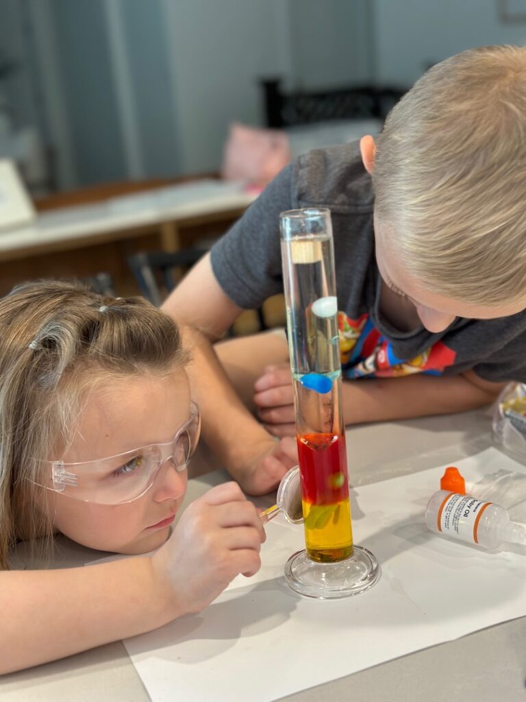 kids doing a science experiment