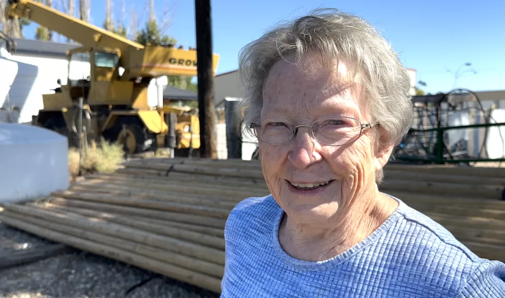 Joyce on homesite in Price, Utah