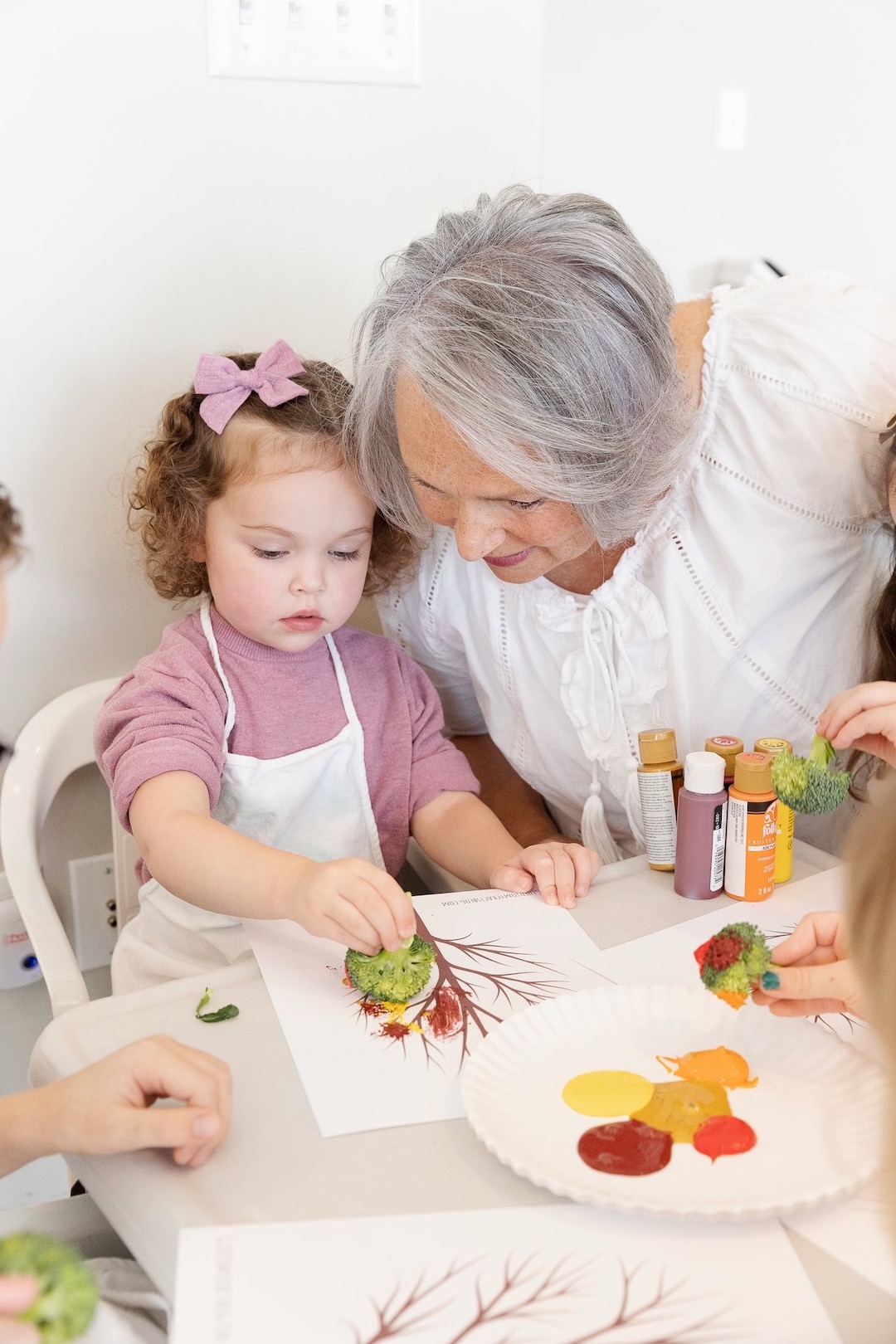 Grandmother and granddaughter arts and crafts playdate