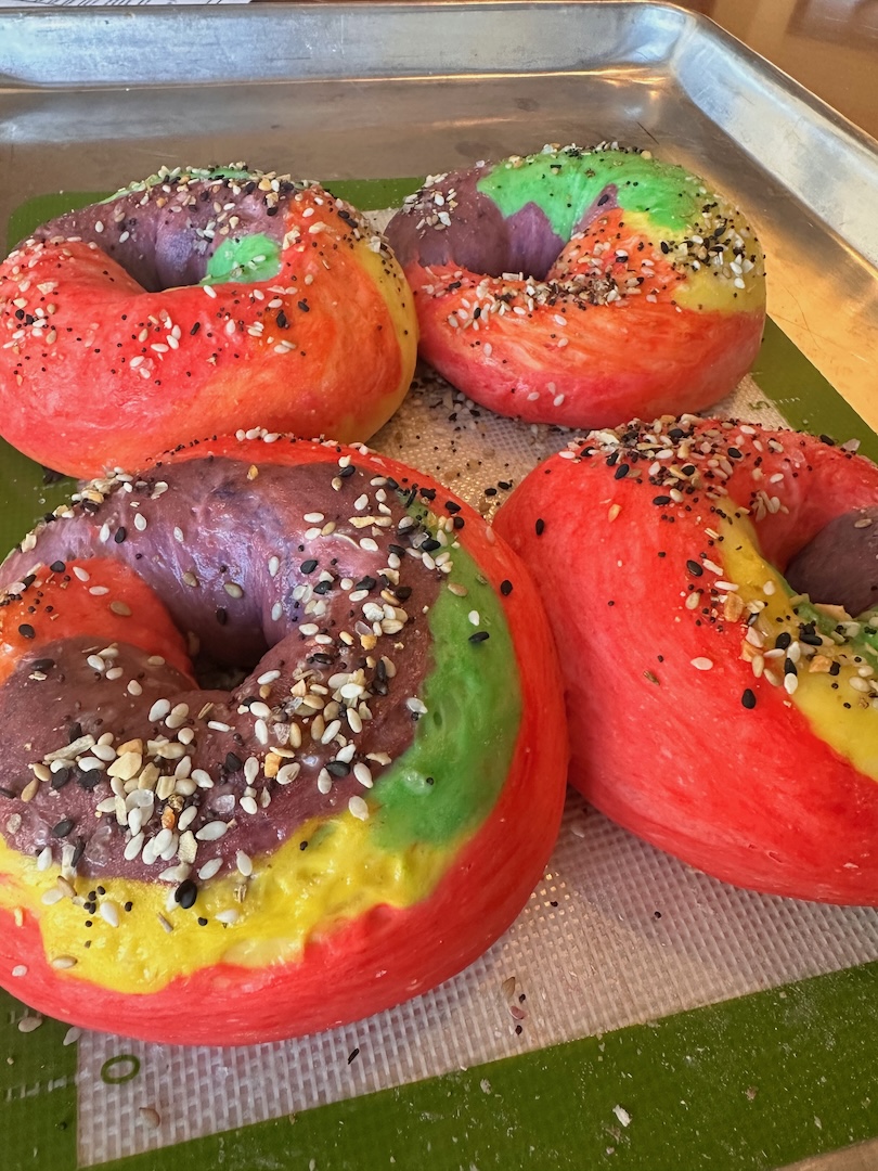 rainbow bagels