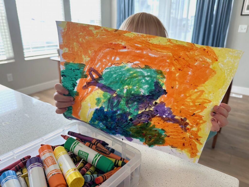 colorful drawing by a child
